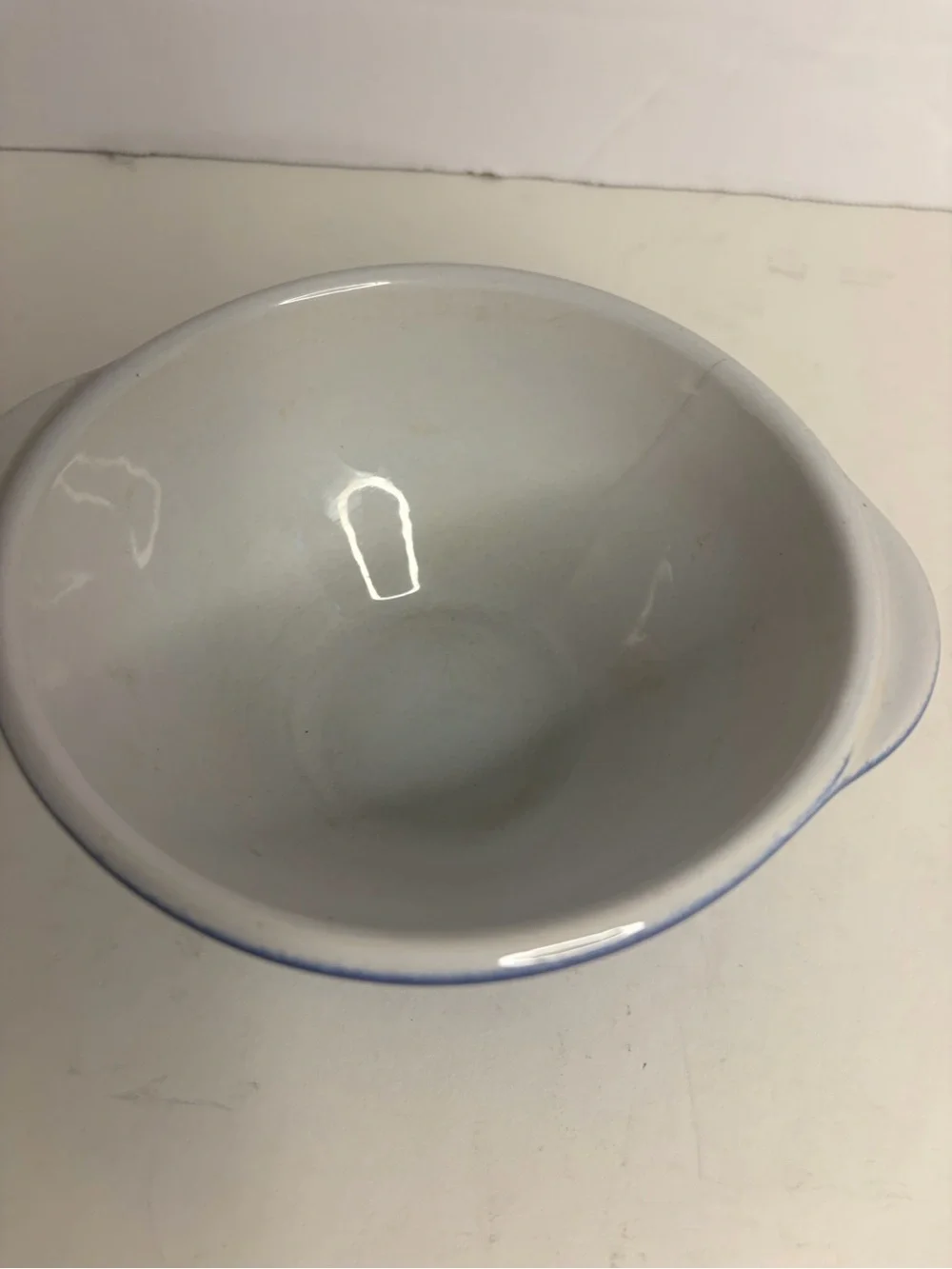 Emile Henry Lug Ear Ceramic Bowl Blue 2100 - Picture 4 of 5
